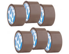 6 SZTUK - Taśma pakowa  48mm x 55m do kartonów Smart brązowa